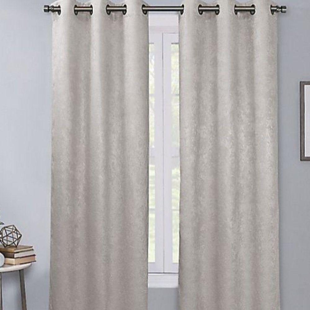 Artesia Grommet Blackout Window Curtain Panel /Grey (One Panel) 63''